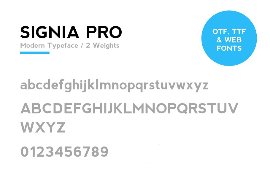 Пример шрифта Signia Pro #2